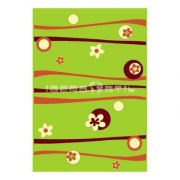 Alfombra Florina Alpo  Verde con Suelta o con Red Antideslizante