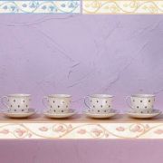 Sweet Cenefa 8.8 cm SEMI-ADHESIVA beige flores rosas