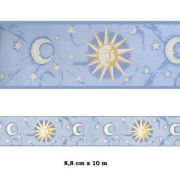Moon Cenefa SEMI-ADHESIVA sol y luna en tonos azules