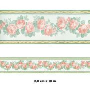 Nieve 8.8 cm Cenefa SEMI-ADHESIVA en tonos blancos y rosas