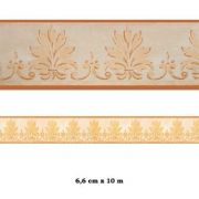 Flor de Lis 6.6 cm Cenefa SEMI-ADHESIVA en tono naranja