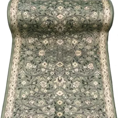 Pasillero California 0.68 Verde | Alfombra floral