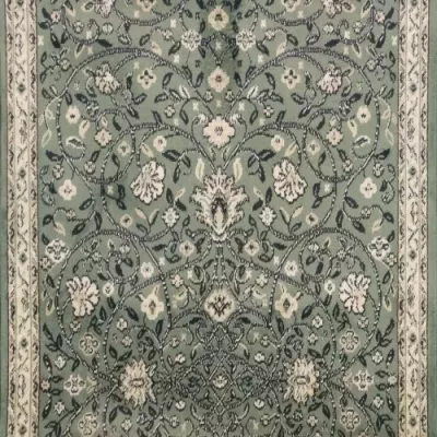 Pasillero California 0.68 Verde | Alfombra floral