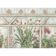 Cenefa papel pintado Congo 5813775 diseño floral