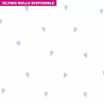 Papel pintado infantil corazones morados Kids Dreams 131312580