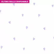 Papel pintado infantil corazones morados Kids Dreams 131312580