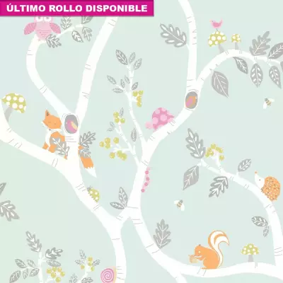 Papel pintado infantil animales bosque Kids Dreams 131312490