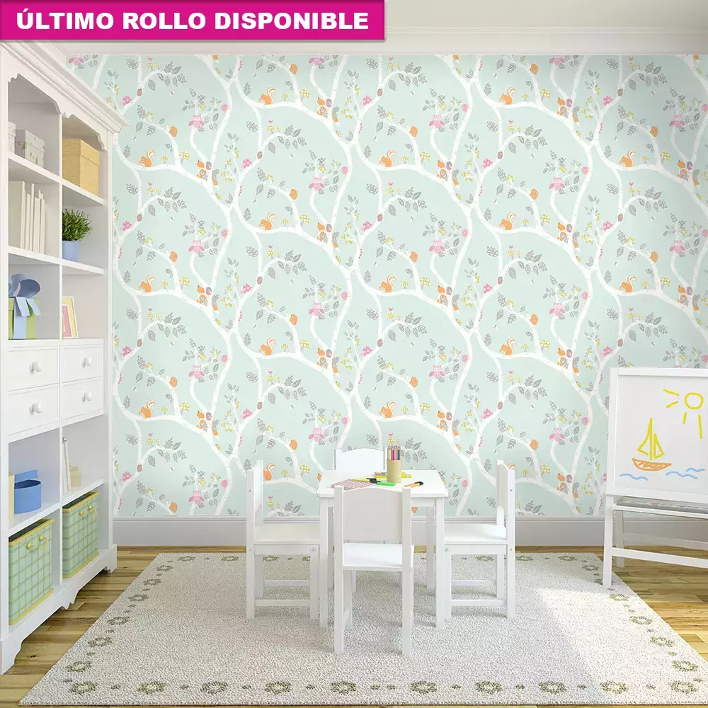 Papel pintado infantil animales bosque Kids Dreams 131312490