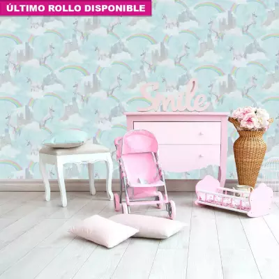 Papel pintado infantil unicornios arcoíris Kids Dreams 131312481