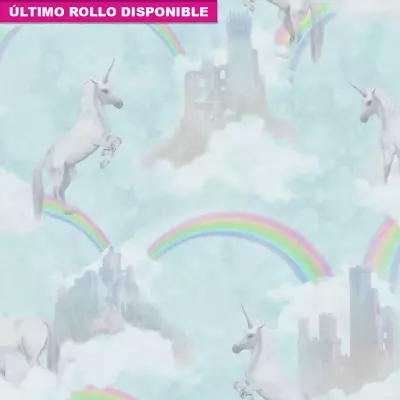 Papel pintado infantil unicornios arcoíris Kids Dreams 131312481