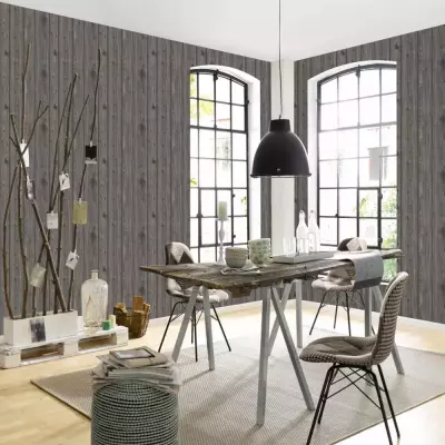 Papel pintado Efecto madera Mercurio 44801