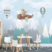 Mural Animales en el cielo Cute Walls 60011