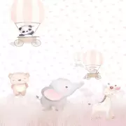 Mural Animales y corazones Cute Walls 60311