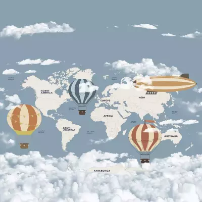 Mural Mapamundi Cute Walls 60371