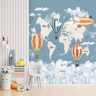 Mural Mapamundi Cute Walls 60371