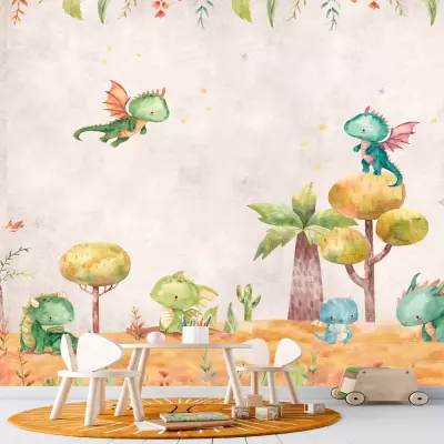 Mural Dragones Cute Walls 60531