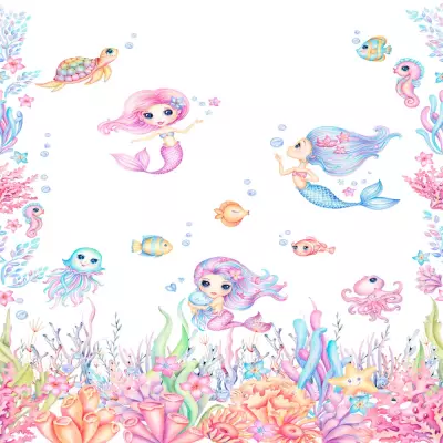 Mural Sirenas Cute Walls 60591