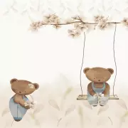 Mural Ositos en columpio Cute Walls 61272