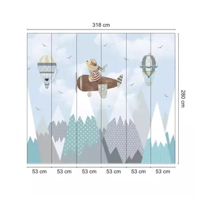 Mural Animales en el cielo Cute Walls 60011 | Iberostil