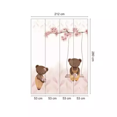 Mural Ositos en columpio Cute Walls 61271 | Iberostil