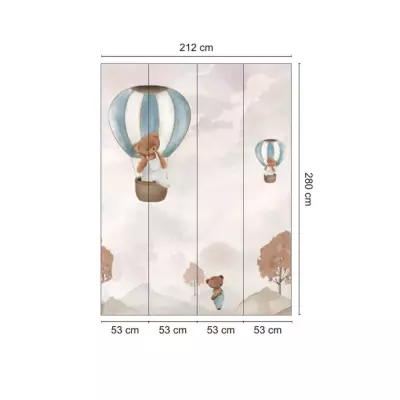 Mural Ositos en globo Cute Walls 61351 | Iberostil