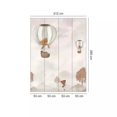 Mural Ositos en globo Cute Walls 61352 | Iberostil